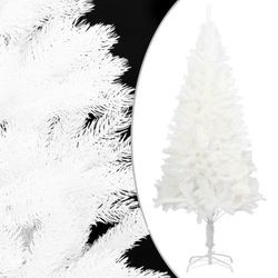 vidaXL Mākslīgā Ziemassvētku egle ar dabiskām adatām balta 150 cm vidaXL Mākslīgā Ziemassvētku egle ar dabiskām adatām balta 150 cm