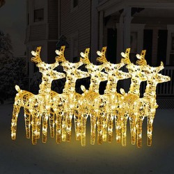 vidaXL LED ziemeļbrieži 240 LED akrils 6 gab. vidaXL LED ziemeļbrieži 240 LED akrils 6 gab.