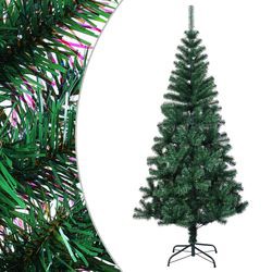 vidaXL Mākslīgais Ziemassvētku koks Spīdīgas adatas Zaļš 120 cm vidaXL Mākslīgais Ziemassvētku koks Spīdīgas adatas Zaļš 120 cm