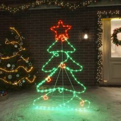 vidaXL LED silueta Ziemassvētku eglīte 144 LED diodes vidaXL LED silueta Ziemassvētku eglīte 144 LED diodes