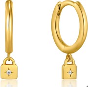 Ania Haie Golda piekaramās atslēgas Huggie Hoop Creolen (E032-01G)