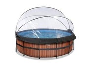 Exit Wood Baseins ar smilšu filtru sūkni un pārsegu ø427 x 122 cm Exit Wood Baseins ar smilšu filtru sūkni un pārsegu ø427 x 122 cm