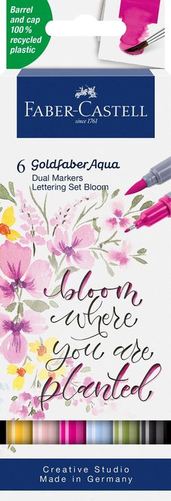 Faber-Castell Goldfaber Aqua Dual Marker 6er Etui - Lettering (164524) Faber-Castell Goldfaber Aqua Dual Marker 6er Etui - Lettering (164524)
