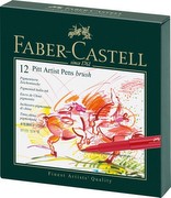 Faber-Castell Pitt Artist Pen otas ota 12 gab. Atelier kaste (167146) Faber-Castell Pitt Artist Pen otas ota 12 gab. Atelier kaste (167146)