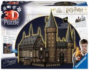 Ravensburger 3D Puzzle Hogwarts pils - Lielā zāle Nakts izdevums