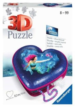 Ravensburger 3D Puzzle Sirds lādīte - Burvīgās nāriņas Ravensburger 3D Puzzle Sirds lādīte - Burvīgās nāriņas