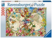 Ravensburger Puzzle Pasaules karte ar tauriņiem (17117)
