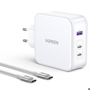 UGREEN Nexode 140W GaN USB-C sienas lādētājs 3-porti + USB-C kabelis (15339)