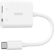 Belkin RockStar 3,5 mm ligzdas audio un USB-C uzlādes adapteris (NPA004btWH)