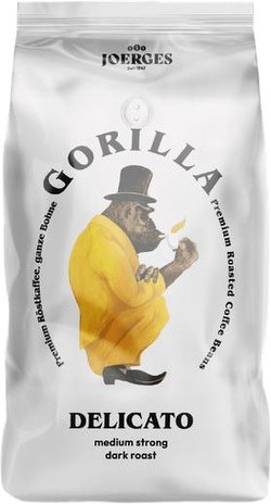 Joerges Gorilla Espresso Delicato (veselas pupiņas) 1 kg Joerges Gorilla Espresso Delicato (veselas pupiņas) 1 kg