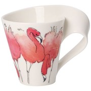 Villeroy & Boch NewWave Caffé Rosa Flamingo krūze ar osiņu Villeroy & Boch NewWave Caffé Rosa Flamingo krūze ar osiņu