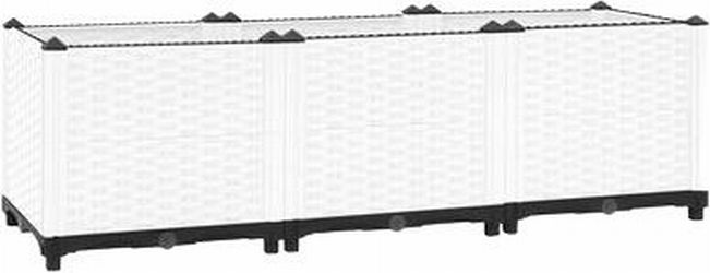 vidaXL Paaugstināta dobe polipropilēns 120 x 40 x 38 cm