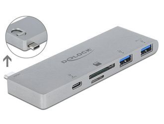 Delock 3 Port Hub 2 Slot Card Reader für MacBook (64078)