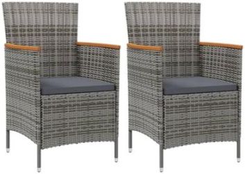 vidaXL Dārza ēdamistabas krēsli poliratāns 2 gab. (316149) vidaXL Dārza ēdamistabas krēsli poliratāns 2 gab. (316149)