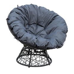 Outsunny Papasansessel mit Polster Rattan 97 x 86 cm Outsunny Papasansessel mit Polster Rattan 97 x 86 cm