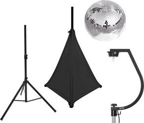 Eurolite Komplekts Spoguļbumba 30cm ar statīvu un buru Eurolite Komplekts Spoguļbumba 30cm ar statīvu un buru