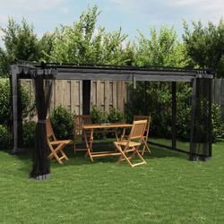 vidaXL Paviljons ar tīkla sienām 4 x 3 m (4003912) vidaXL Paviljons ar tīkla sienām 4 x 3 m (4003912)
