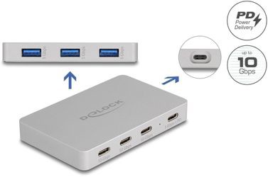 Delock 7 Portu USB centrmezgls (64279)