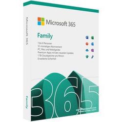 Microsoft 365 Family (6 lietotāji, 1 gads) Microsoft 365 Family (6 lietotāji, 1 gads)