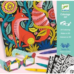 Djeco Filca pildspalvas Fantasy Forest 3D Krāsošana Mežs