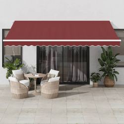 vidaXL Markīze Manuāla ar LED 450x350 cm Alumīnijs vidaXL Markīze Manuāla ar LED 450x350 cm Alumīnijs