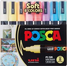 uni-ball Posca PC-5M Pasteļu 8 gab. komplekts (182524)
