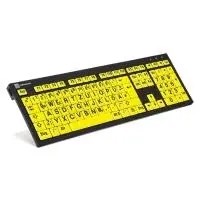 Logickeyboard Nero Slim Line LargePrint Melns uz Dzeltena