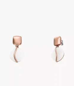 Skagen Sofie Sea Glass auskari rozā zelta krāsā (SKJ1816791)