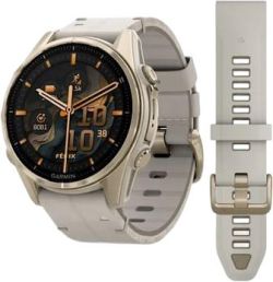 Garmin Fenix 8 AMOLED Sapphire 43 mm ādas siksniņa + silikona siksniņa Garmin Fenix 8 AMOLED Sapphire 43 mm ādas siksniņa + silikona siksniņa