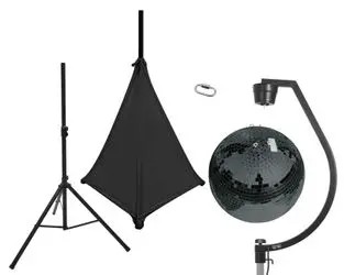 Eurolite Set Spiegelbumba 50 cm melna ar statīvu un buru melna (20000709) Eurolite Set Spiegelbumba 50 cm melna ar statīvu un buru melna (20000709)