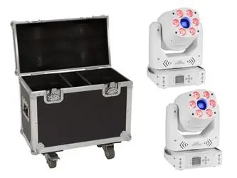 Eurolite Komplekts 2x LED TMH-H90 hibrīda kustīgā galva spot/mazgāšanas COB balts + futlāris (200009 Eurolite Komplekts 2x LED TMH-H90 hibrīda kustīgā galva spot/mazgāšanas COB balts + futlāris (200009