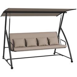 Outsunny 2in1 Hollywooda šūpoles ar guļamfunkciju (84A-062V02GY) Outsunny 2in1 Hollywooda šūpoles ar guļamfunkciju (84A-062V02GY)