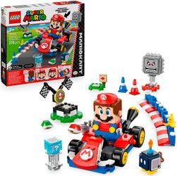 LEGO Super Mario Kart - interaktīvais Mario un standarta kartings (72043) LEGO Super Mario Kart - interaktīvais Mario un standarta kartings (72043)