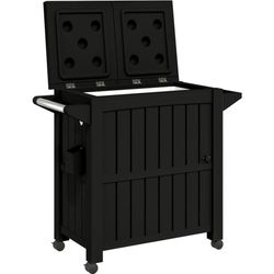 vidaXL 3-in-1 servēšanas ratiņi melni polipropilēns (364169) vidaXL 3-in-1 servēšanas ratiņi melni polipropilēns (364169)