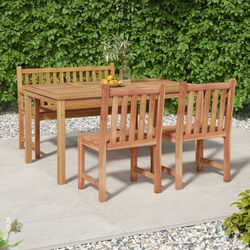 vidaXL Garten-Essgruppe Masīvkoks Tīkkoks 4-daļīgs (3157154) vidaXL Garten-Essgruppe Masīvkoks Tīkkoks 4-daļīgs (3157154)