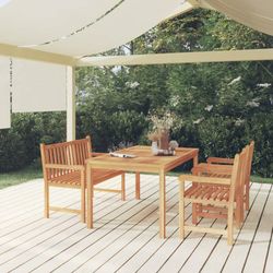 vidaXL Garten-Essgruppe Masīvkoks Tīks 4-daļīgs (3157166) vidaXL Garten-Essgruppe Masīvkoks Tīks 4-daļīgs (3157166)