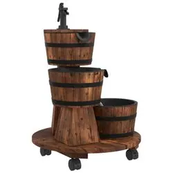 vidaXL Gartenbrunnen mit Rollen und Pumpe (363336) vidaXL Gartenbrunnen mit Rollen und Pumpe (363336)