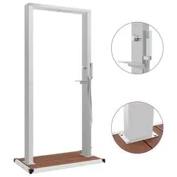 vidaXL Gartendusche mit Bodenplatte WPC Edelstahl (3051293) vidaXL Gartendusche mit Bodenplatte WPC Edelstahl (3051293)