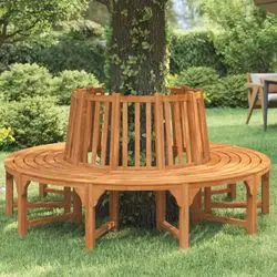 vidaXL Baumbank Rund Massivholz Eukalipts 208 cm (3154103) vidaXL Baumbank Rund Massivholz Eukalipts 208 cm (3154103)