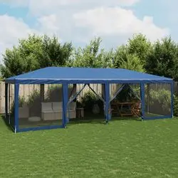 vidaXL Partyzelt mit 12 Mesh-Sānu daļām 8 x 4 m HDPE (4010072)
