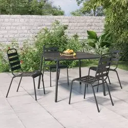 vidaXL Gartentisch Stahl 100 x 100 x 71 cm (362738)