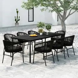 vidaXL Garten ēdamistabas komplekts 9-daļīgs (3099226)
