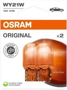 Osram Lampen ar stikla saspiešanas pamatnēm 2 gab WY21W (7504-2BL)