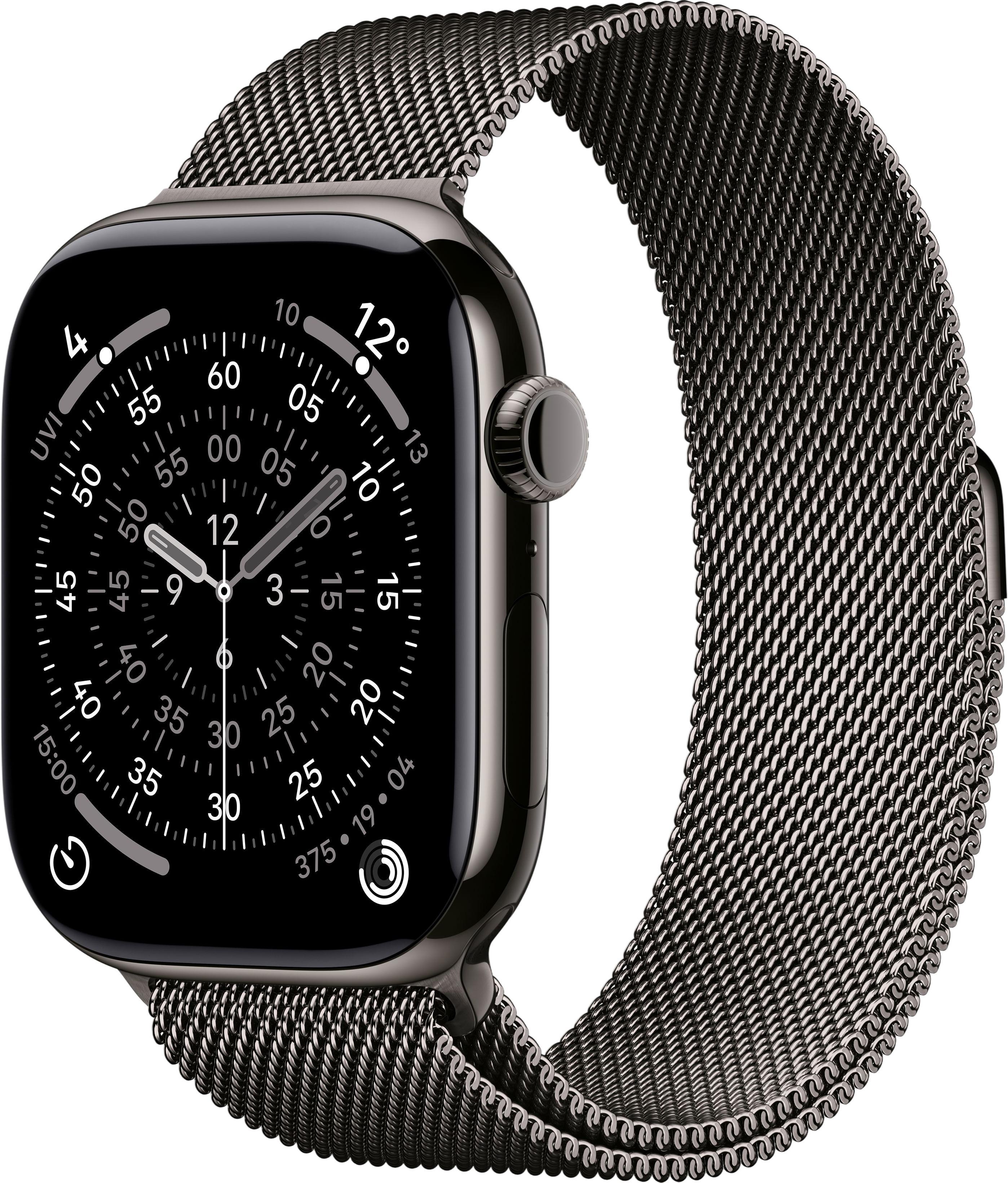Apple Watch Series 11 GPS + Cellular 46 mm titāns ar nerūsējošā tērauda siksniņu (šīferis)