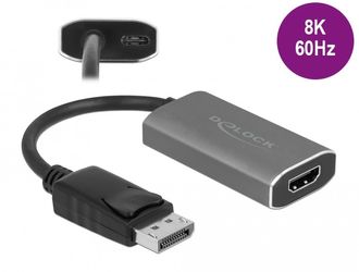 Delock Aktīvs DisplayPort 1.4 uz HDMI adapteris 8K ar HDR funkciju (63118) Delock Aktīvs DisplayPort 1.4 uz HDMI adapteris 8K ar HDR funkciju (63118)