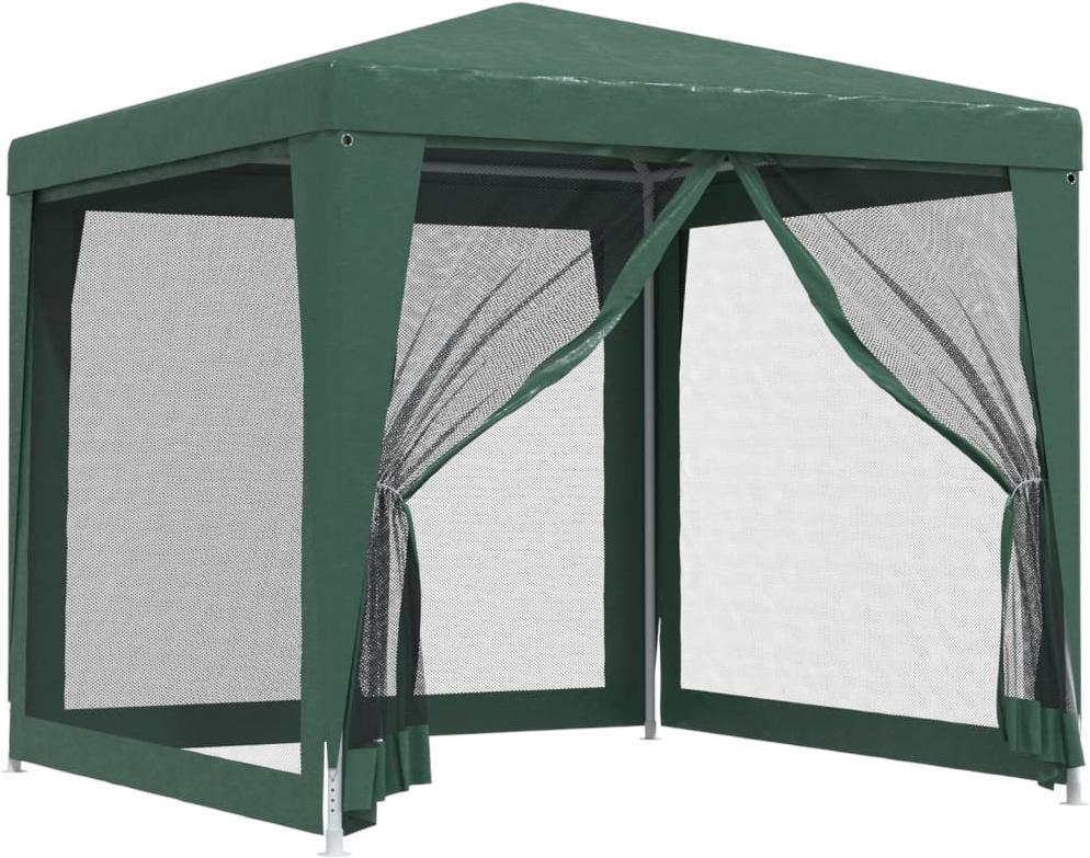 vidaXL Partytelts ar 4 sietu sānu sienām HDPE 2,5 x 2,5 m (319223)