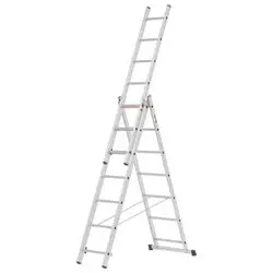 Drabest alumīnija kāpnes 3 daļas 3 x 7 pakāpieni 150 kg Drabest alumīnija kāpnes 3 daļas 3 x 7 pakāpieni 150 kg