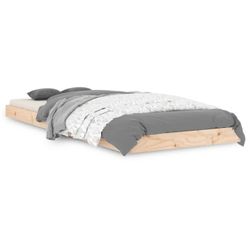 vidaXL Masīvkoka gulta 75 x 190 cm priede vidaXL Masīvkoka gulta 75 x 190 cm priede
