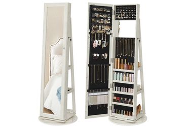 Songmics Rotējošs juvelierizstrādājumu skapis ar spoguli (JBC62) Songmics Rotējošs juvelierizstrādājumu skapis ar spoguli (JBC62)