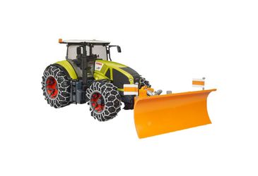 Bruder Claas Axion 950 ar sniega ķēdēm un sniega lāpstu Bruder Claas Axion 950 ar sniega ķēdēm un sniega lāpstu